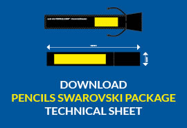 pencils with Swarovski crystal package download technical sheet