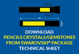 pencils with crystals gemstones from Swarovski package download technical sheet