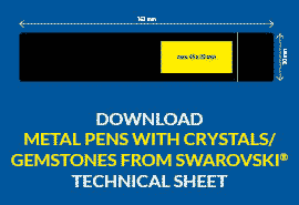pens with crystals gemstones from Swarovski package download technical sheet